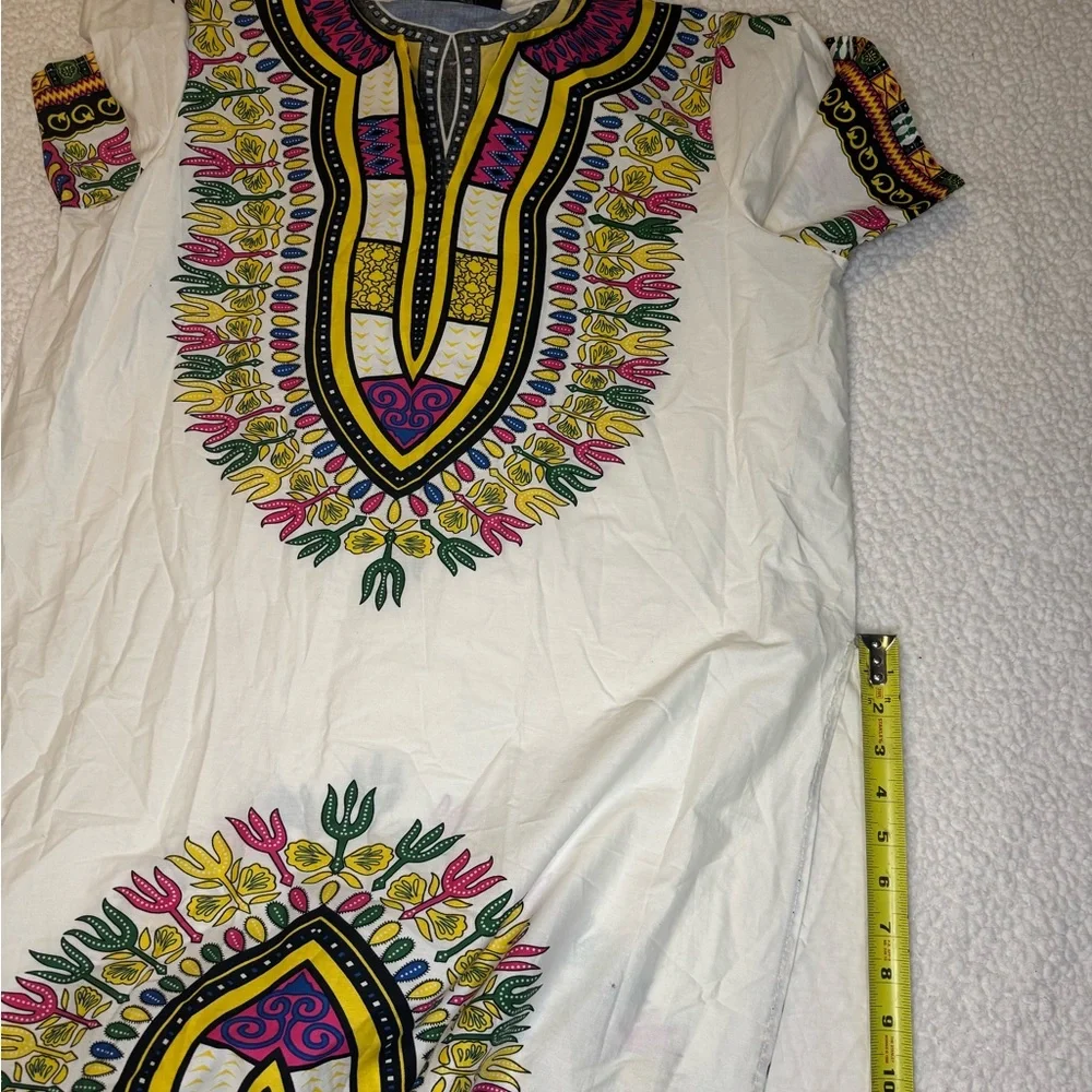 NWT Ashley Stewart Vibrant Multicolor Dashiki Top
